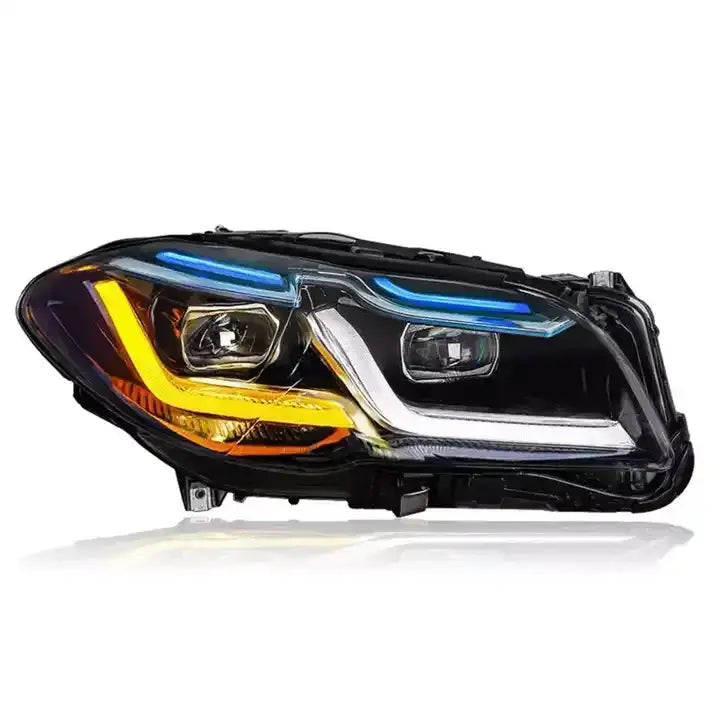 BMW 5 Series F10 headlight assembly F18 modified LED day running light double lens headlight